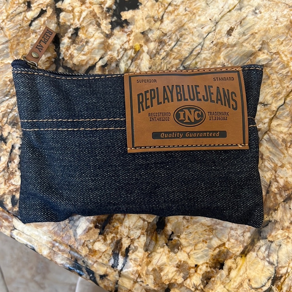 New Travel case Replay blue Jeans.Denim .
